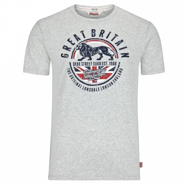 Lonsdale - Shoreham, T-Shirt Slim-Fit grau melliert