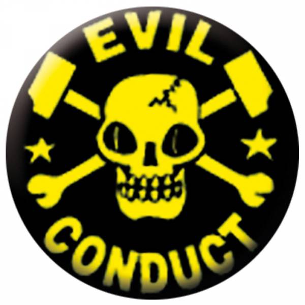 Evil Conduct - Skull, Button B046