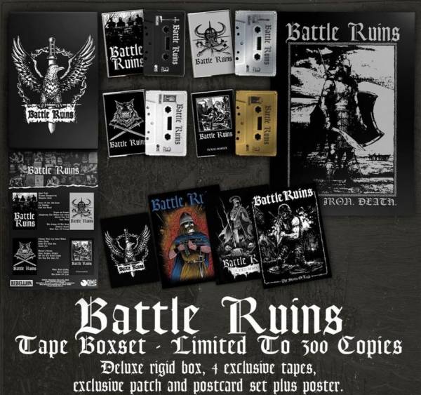 Battle Ruins - 4 x Kassette/Tape Boxset lim 300 + Aufnäher, Poster und Postkarten