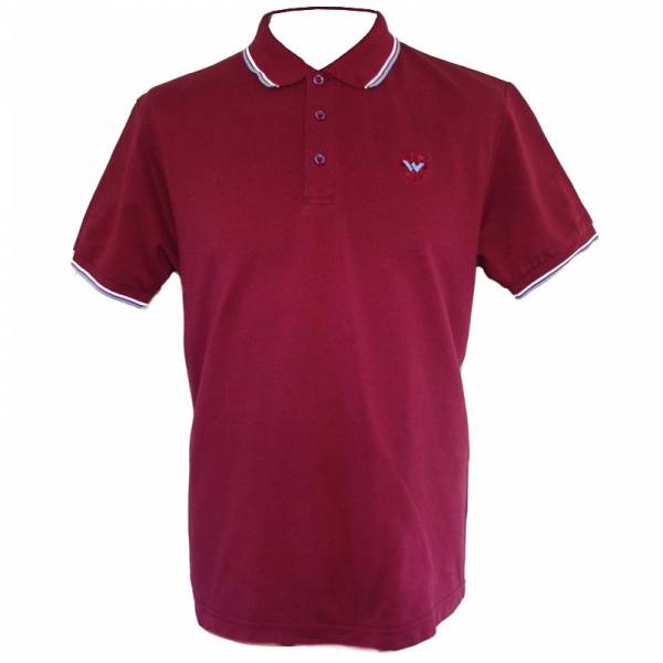 Warrior - Classic, Poloshirt bordeaux/weiss/blau