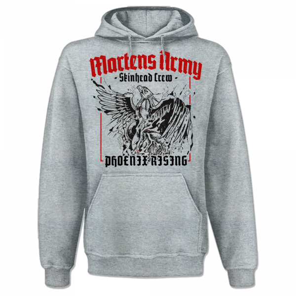 Martens Army - Phoenix Rising, Kapuzenpullover Grau